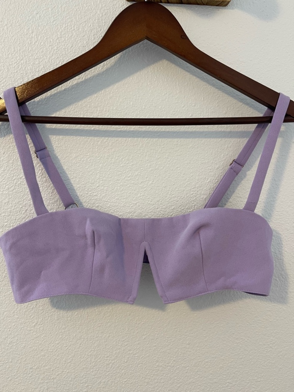 House of CB Lilac Structured Crop Top - Picture 2 of 5
